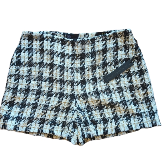 House of Harlow from Revolve houndstooth tweed shorts.tweed shorts. NWT Sz 12 - Picture 7 of 7